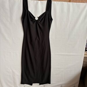 Jacaranda Elegant Black Backless Dress with ring detail size L. INV25/413
